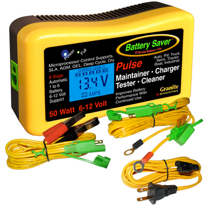 Charger, Maintainer, Cleaner & Tester – 50 Watt (6 & 12 Volt) (LCD) (2365-LCD)