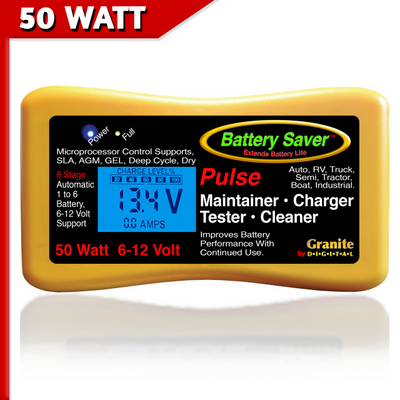 Charger, Maintainer, Cleaner & Tester – 50 Watt (6 & 12 Volt) (LCD) (2365-LCD)